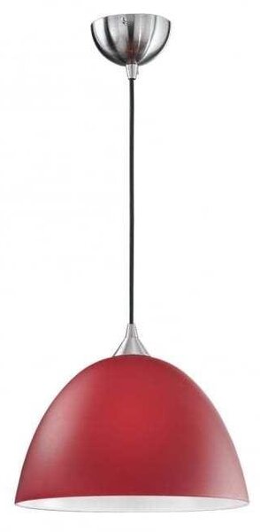 F2290/1/934 Glass 1 Light Medium Ceiling Pendant in Red
