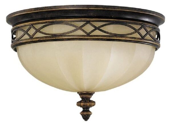 FE/DRAWINGRM/FB Drawing Room Walnut Flush Ceiling Light