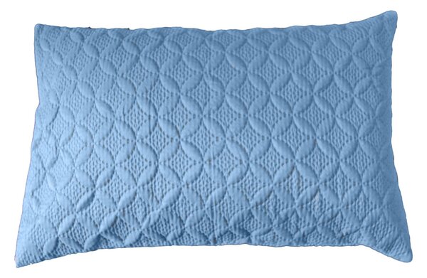 Homescapes Ultrasonic Blue Quilted Embossed Cushion Cover, 50 x 75 cm