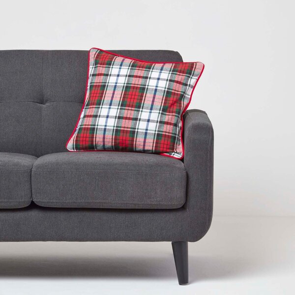 Homescapes Cotton Macduff Tartan Cushion Cover, 45 x 45 cm