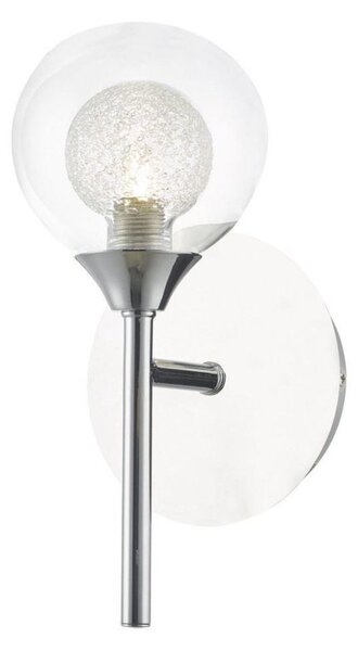Dar ZEK0750 Zeke One Light Wall Light With Spun Glass Interior Shade