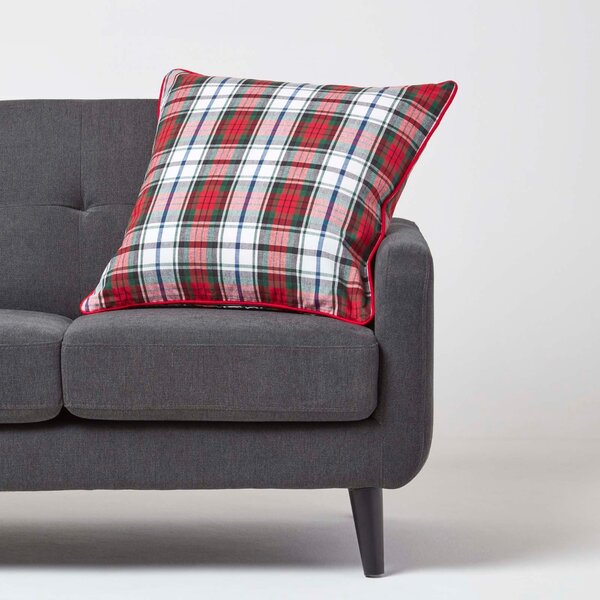 Homescapes Cotton Macduff Tartan Cushion Cover, 60 x 60 cm