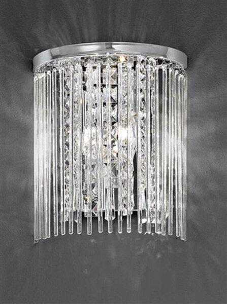 F2310/2 2 Light Chrome and Crystal Wall Light