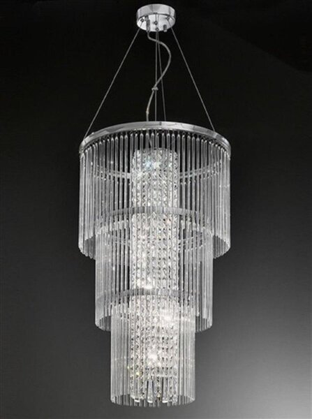 F2310/6 6 Light Crystal Tiered Ceiling Pendant