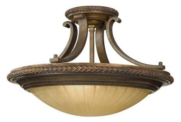 FE/KELHAMHALL/SF Kelham 2 Light Bronze Semi Flush Light