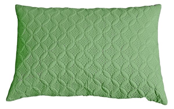 Homescapes Ultrasonic Green Quilted Embossed Cushion Cover, 50 x 75 cm