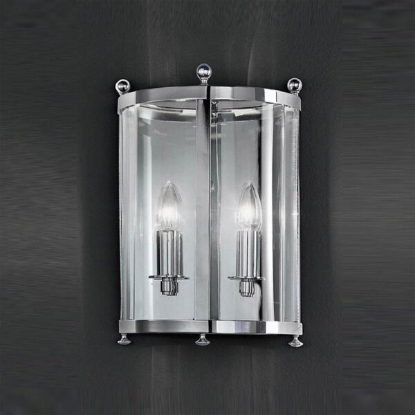 L7000/2 Pultney2 Light Polished Chrome Wall Lantern