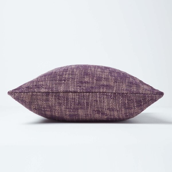 Homescapes Nirvana Cotton Mauve Cushion Cover, 45 x 45 cm