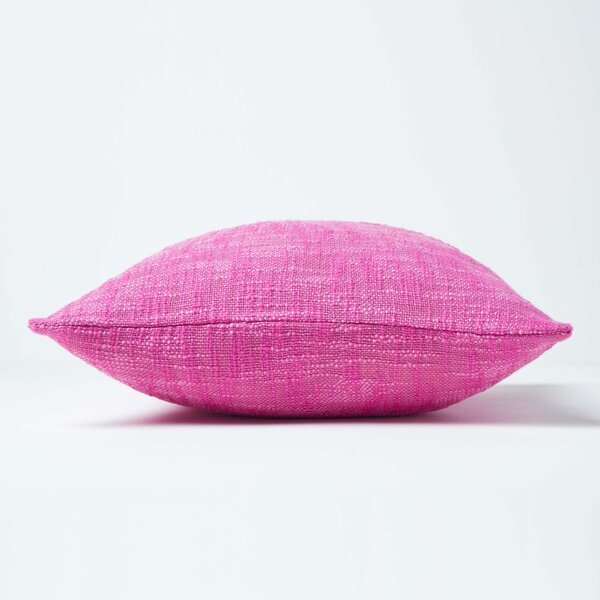 Homescapes Nirvana Cotton Pink Cushion Cover, 45 x 45 cm