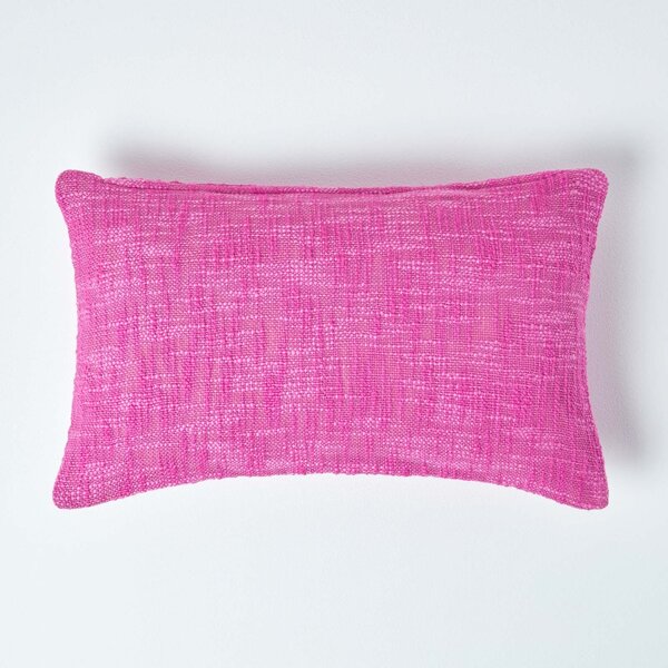 Homescapes Nirvana Cotton Pink Rectangular Cushion Cover, 30 x 50 cm