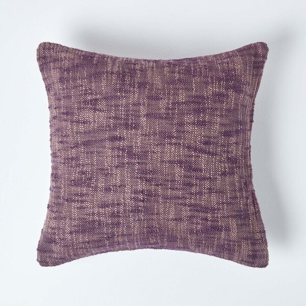 Homescapes Nirvana Cotton Mauve Cushion Cover, 45 x 45 cm