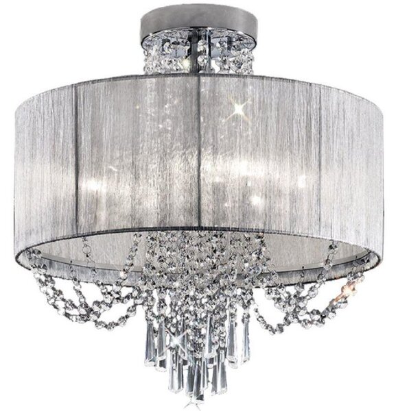 F2303/6 6 Light Semi Flush Crystal Pendant