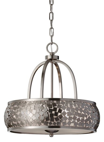 FE-ZARA4 Zara 4 Light Brushed Steel Ceiling Chandelier