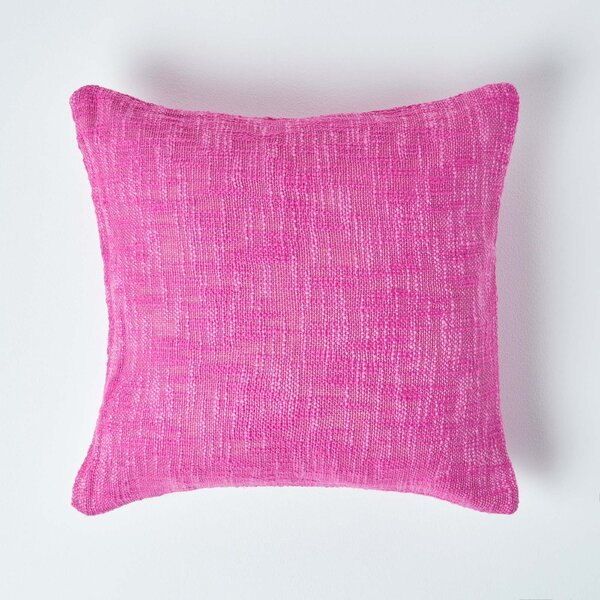 Homescapes Nirvana Cotton Pink Cushion Cover, 45 x 45 cm