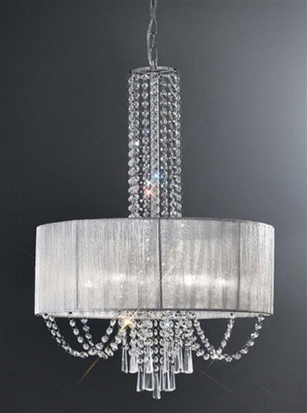 F2304/6 6 Light Chrome and Crystal Pendant