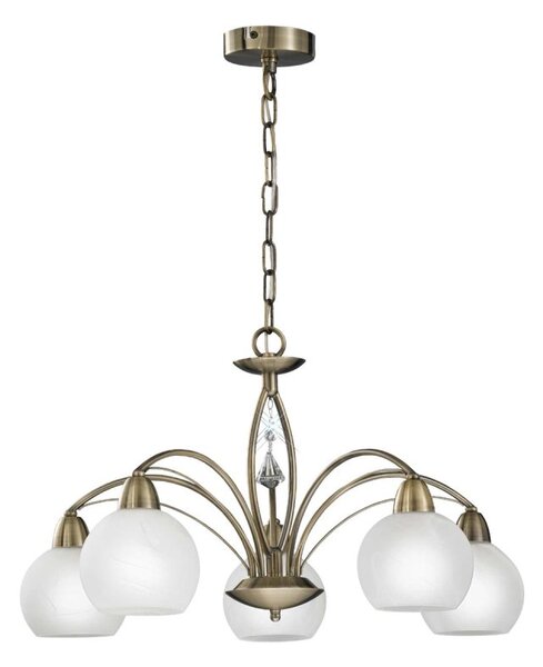 Franklite Thea FL2278/5 5 Light Modern Bronze & Crystal Ceiling Light