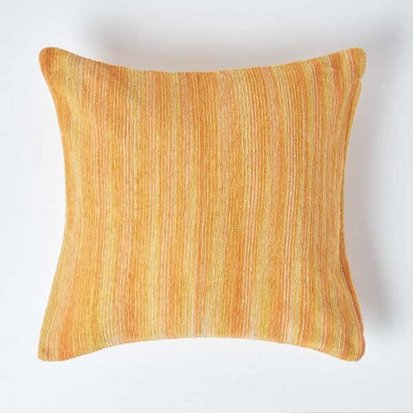 Homescapes Cotton Chenille Tie Dye Rust Cushion Cover, 45 x 45 cm