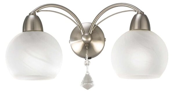 Franklite Thea FL2277/22 Light Satin Chrome & Crystal Wall Light