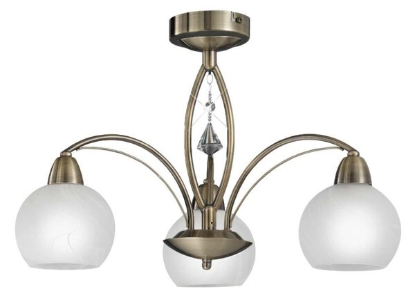 Franklite Thea FL2278/3 3 Light Modern Bronze & Crystal Ceiling Light