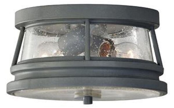 FE/CHELSEAHBR/F Outdoor 2 Light Storm Cloud Flush Light
