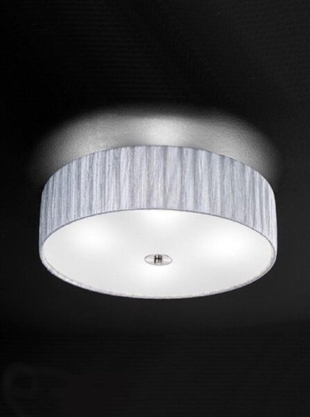 F2283/4 Large Satin Nickel and Silver Flush Ceiling Light