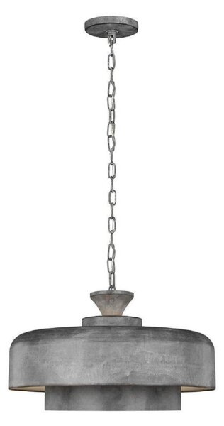 FE-HAYMARKET-P Haymarket 1 Light Ceiling Pendant In A Weathered Galvanised Finish