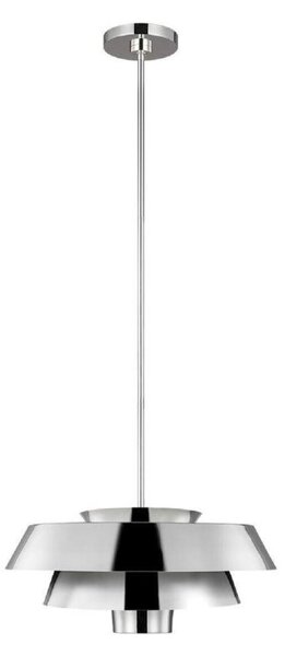 FE-BRISBIN-PN Brisbin 1 Light Ceiling Pendant In Polished Nickel