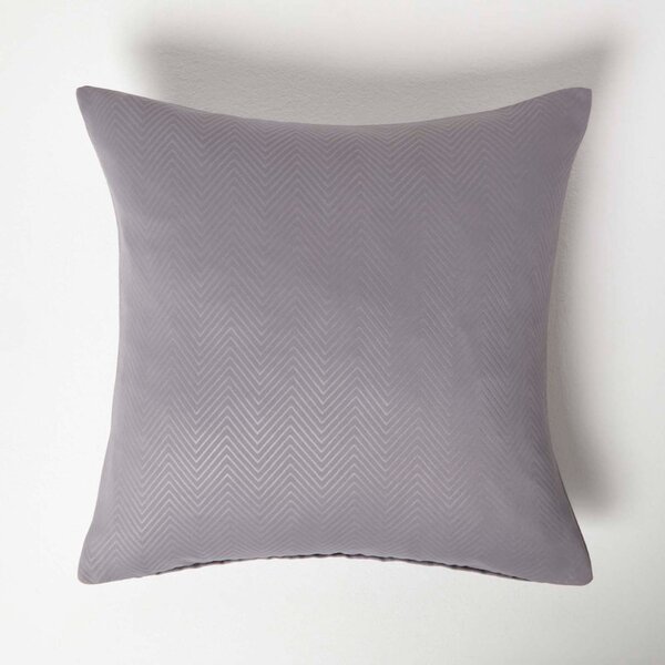 Homescapes Grey Herringbone Chevron Cushion Cover