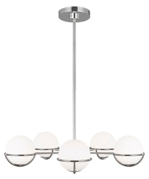 FE-APOLLO5-PN Apollo 5 Light Chandelier In Polished Nickel