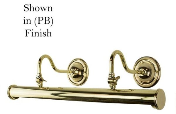 BL25PB Blenheim 25 In Picture Light In Polished Brass