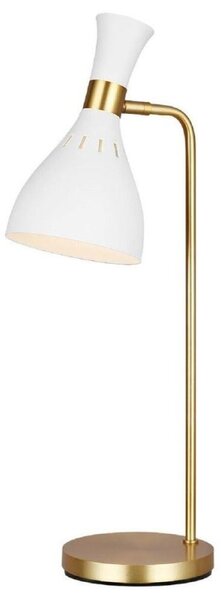 FE-JOAN-TL-MW Joan 1 Light Table Lamp In Burnished Brass And Matte White