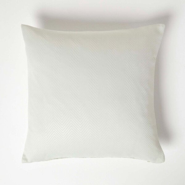 Homescapes Ivory Herringbone Chevron Cushion Cover