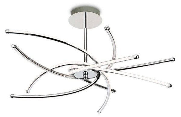 Firstlight 4852CH Caprice LED Semi Flush Ceiling Light In Chrome With Curved Arms