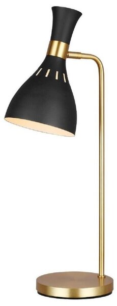 FE-JOAN-TL-MB Joan 1 Light Table Lamp In Midnight Black And Burnished Brass
