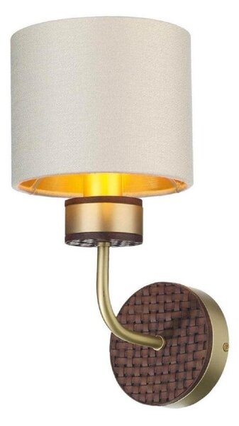 David Hunt Lighting HUN0740 Hunter 1 Light Wall Light In Butter Brass With Shade