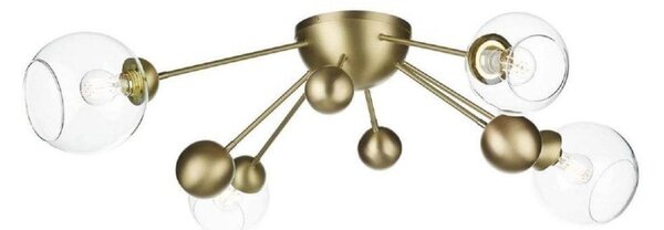 David Hunt Lighting COS5840 Cosmos 4 Light Semi Flush Ceiling Light In Butter Brass