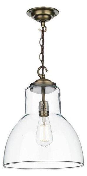 David Hunt Lighting UPT8175 Upton 1 Light Ceiling Pendant In Antique Brass
