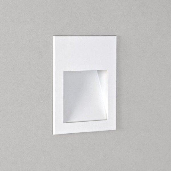 Astro 1212033 Borgo One Light LED Recessed Wall Light In White, 2700K - H: 70mm