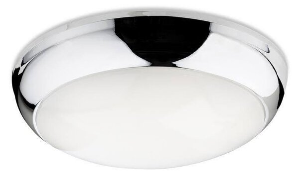 Firstlight 4912CH Regis LED Flush Ceiling Light In Chrome With Polycarbonate Opal Diffuser