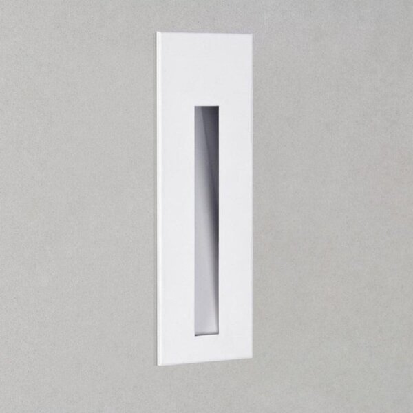 Astro 1212021 Borgo One Light LED Square Recessed Wall Light In White - W: 55mm