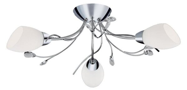 Searchlight 1763-3CC Gardenia Chrome Flush 3 Light Ceiling Light