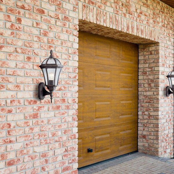 Searchlight 1565 Capri Rustic Brown Upright Small Outdoor Wall Light