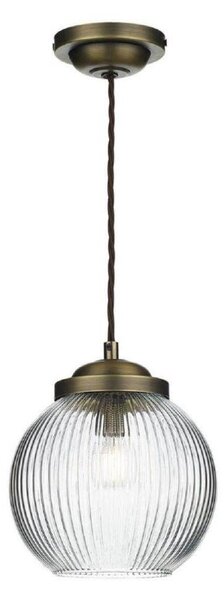 David Hunt Lighting HEN0175 Henley 1 Light Ceiling Pendant In Antique Brass