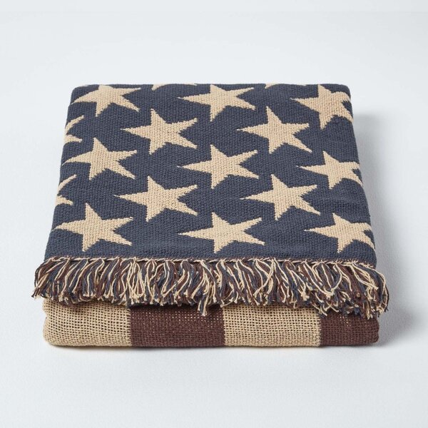 Homescapes Cotton USA Flag Throw