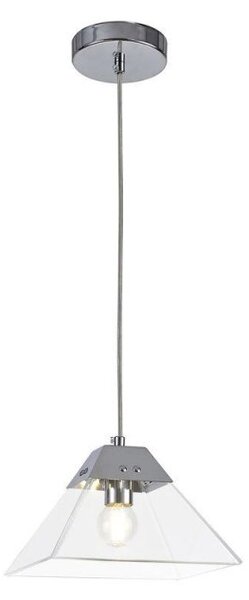 Ewen 1 Light Small Ceiling Pendant In Polished Chrome - Length: 200mm