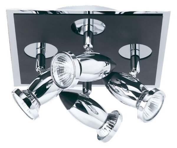Searchlight 7494 Comet 4 Light Black and Chrome Spotlight