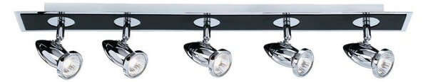 Searchlight 7495 Comet 5 Light Black /Chrome Ceiling Spotlight