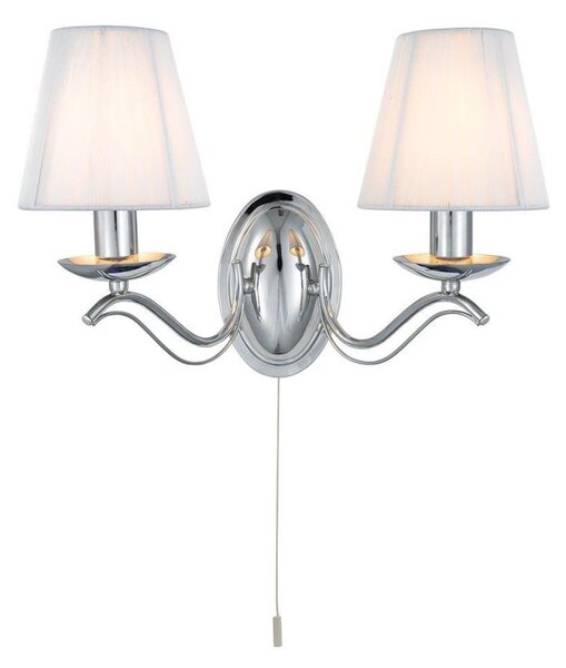 Searchlight 9822-2CC Andretti Traditional Chrome Double Wall Light