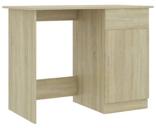 Desk Sonoma Oak 100x50x76 cm Engineered Wood