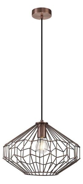 Alum 1 Light Medium Ceiling Pendant In Antique Copper - Dia: 360mm